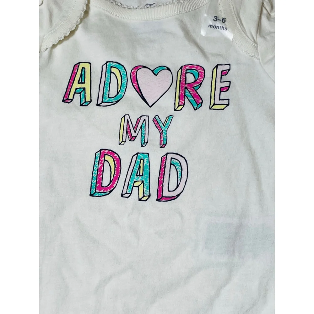 Baby GAP Matching Set 3-6 Months “adore my dad” Bodysuit & Shorts